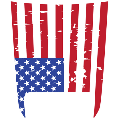 Distressed American Flag Hood Graphic [Paint Show]