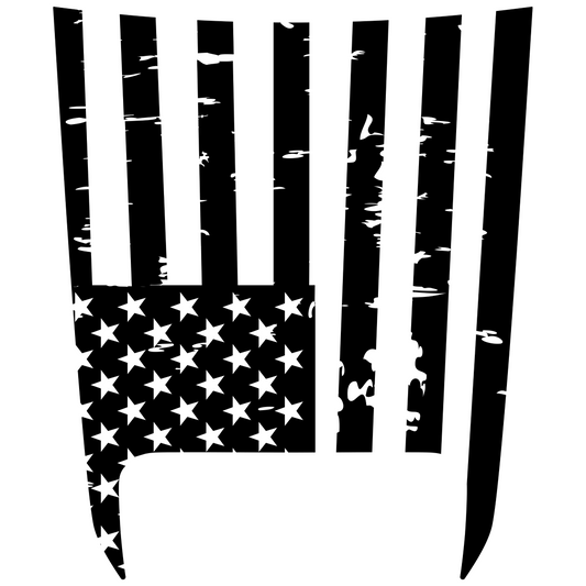 Distressed American Flag Hood Graphic [Paint Show]