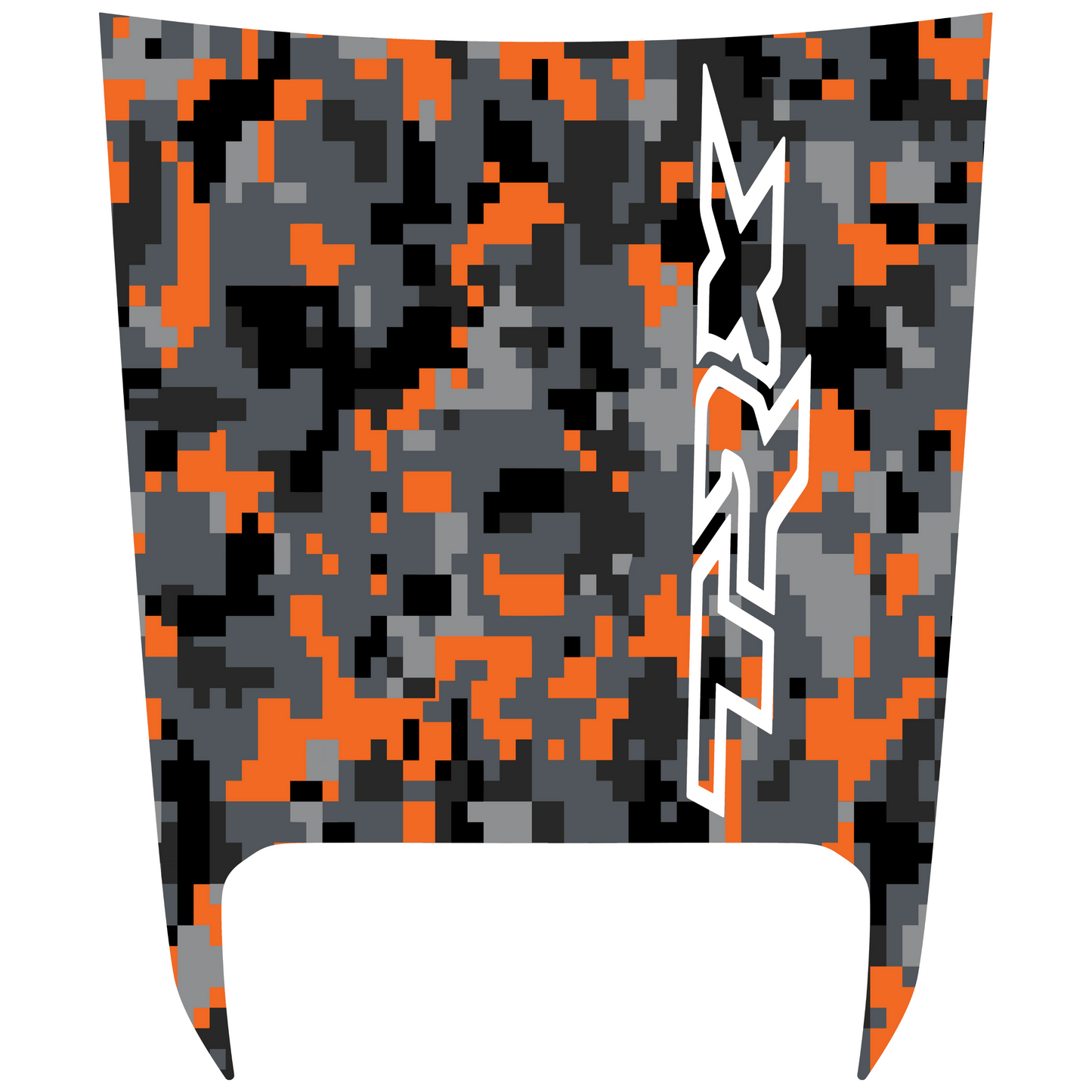 Digital Camo Hood Graphic